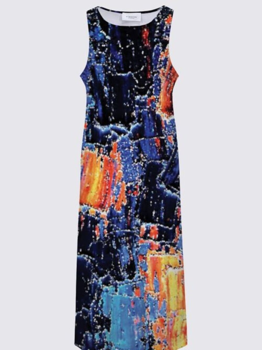 Golden Tide | Textured Abstract Palette Knife Painting Elise Maxi Dress Preorder